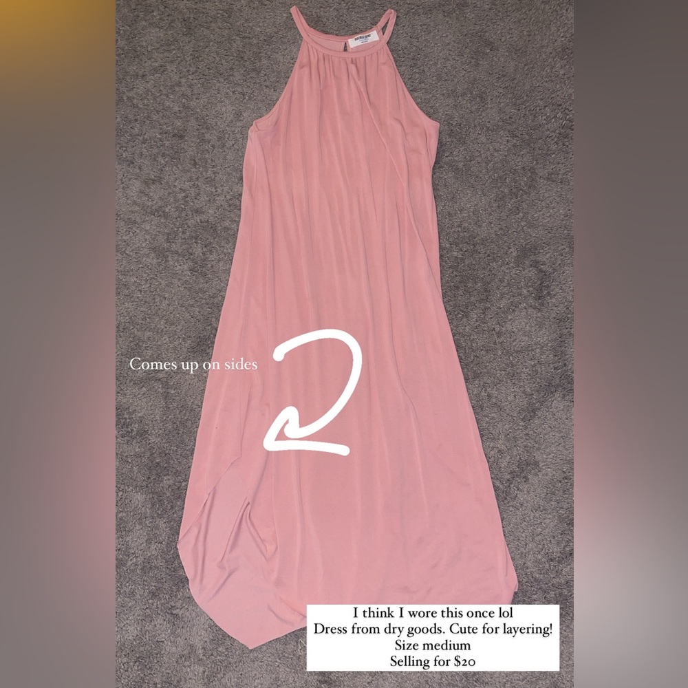 Dry goods pink maxi dress. Size medium. Worn once.